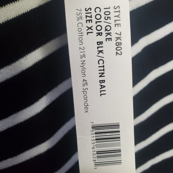 NWT Black and White August Silk One Shoulder Top Size XL - Picture 6 of 7